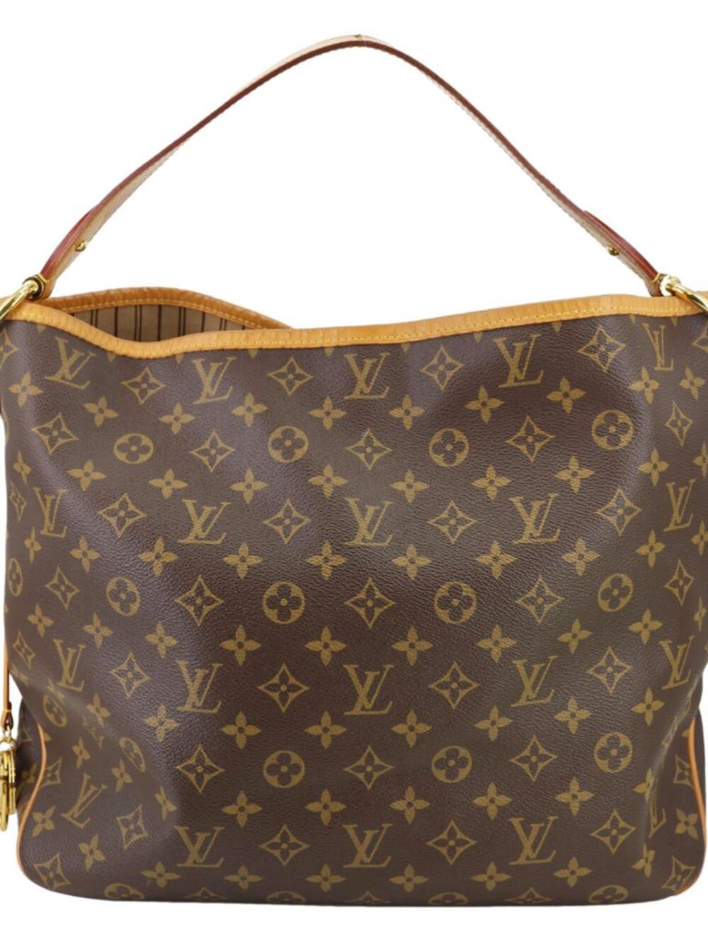 Louis Vuitton Delightful MM Monogram Canvas Hobo Shoulder Bag Brown